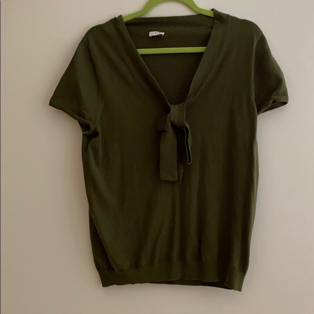 Sweater tee tie neck